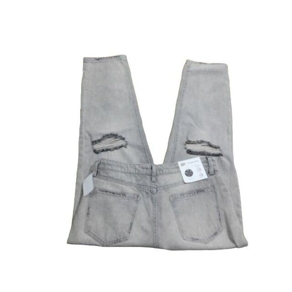 Nordstrom B.P. Size 32 Distressed Denim High Rise Mom Straight Leg Jeans NWT - Picture 3 of 4